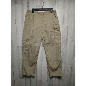 5.11 Tactical Pants Men Size 36X30 Khaki Beige Cargo Rip Stop (34x29.5)
